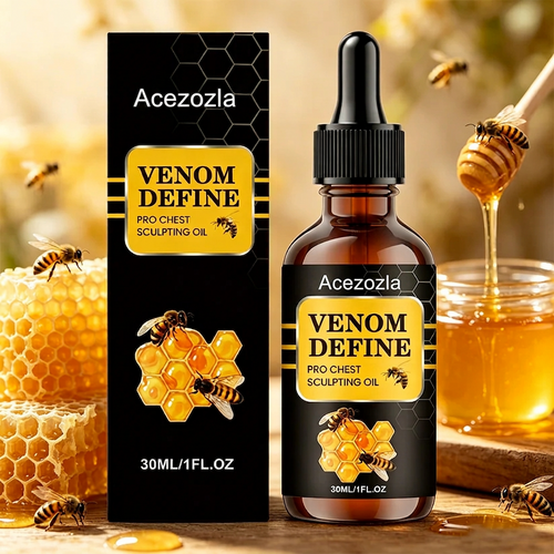 🔥 MEN’S CHEST-CONTOUR UPGRADE💪 Acezozla® VenomDefine Pro Chest Sculpting Oil 🐝 Daily Bee Venom Support for a Firmer-Looking, More Defined Chest