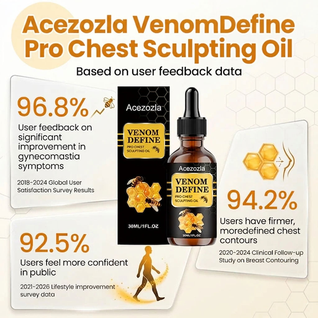 🔥 MEN’S CHEST-CONTOUR UPGRADE💪 Acezozla® VenomDefine Pro Chest Sculpting Oil 🐝 Daily Bee Venom Support for a Firmer-Looking, More Defined Chest